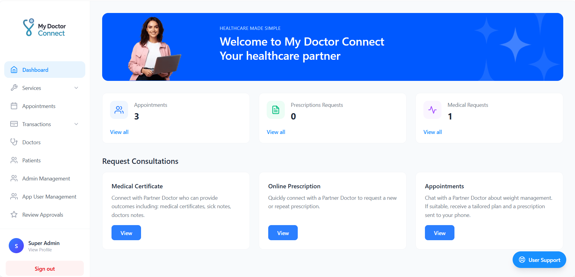Doctor on Call Dashboard - Complete telehealth management interface
